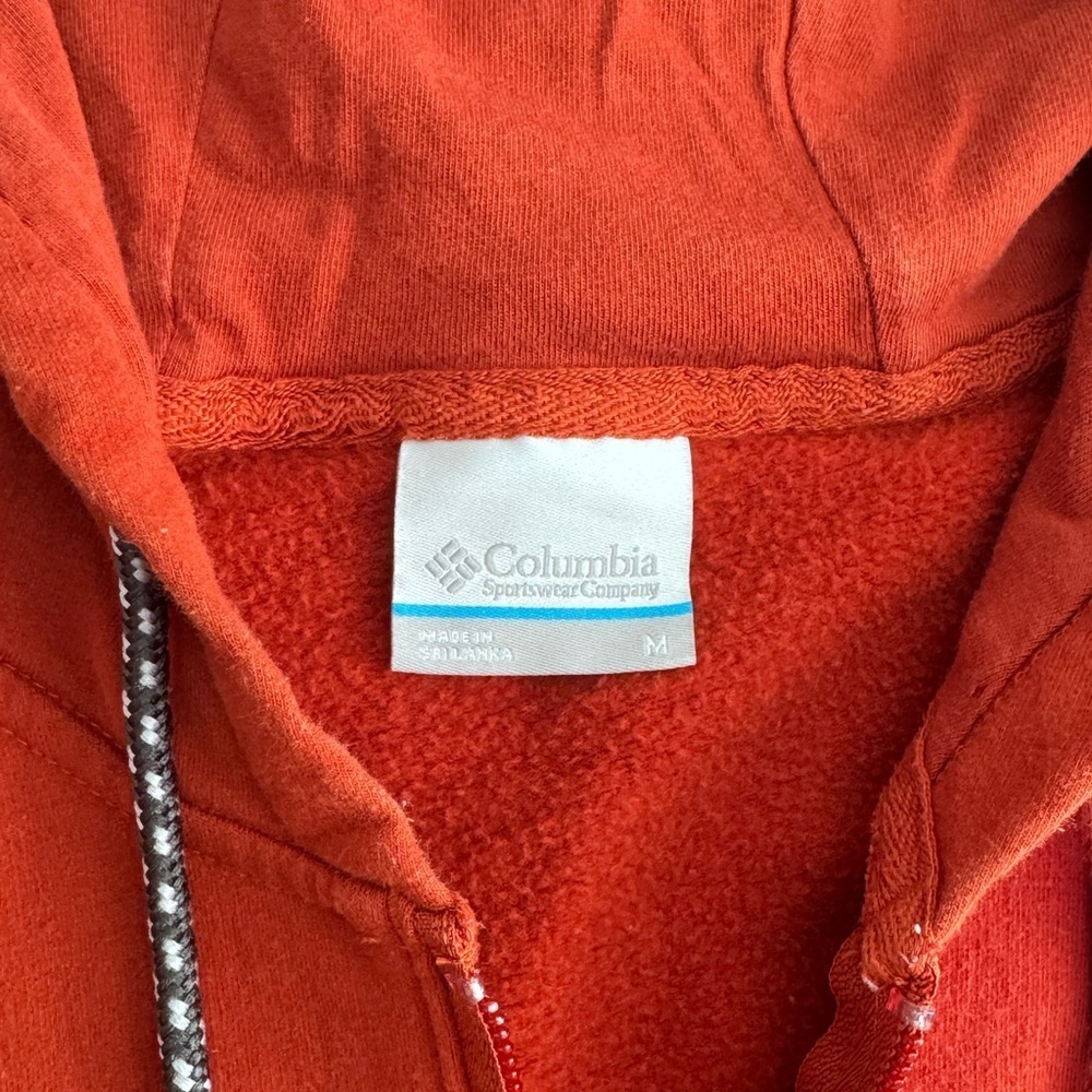 Columbia full zip Orange Hoodie sz M - Picture 3 of 3